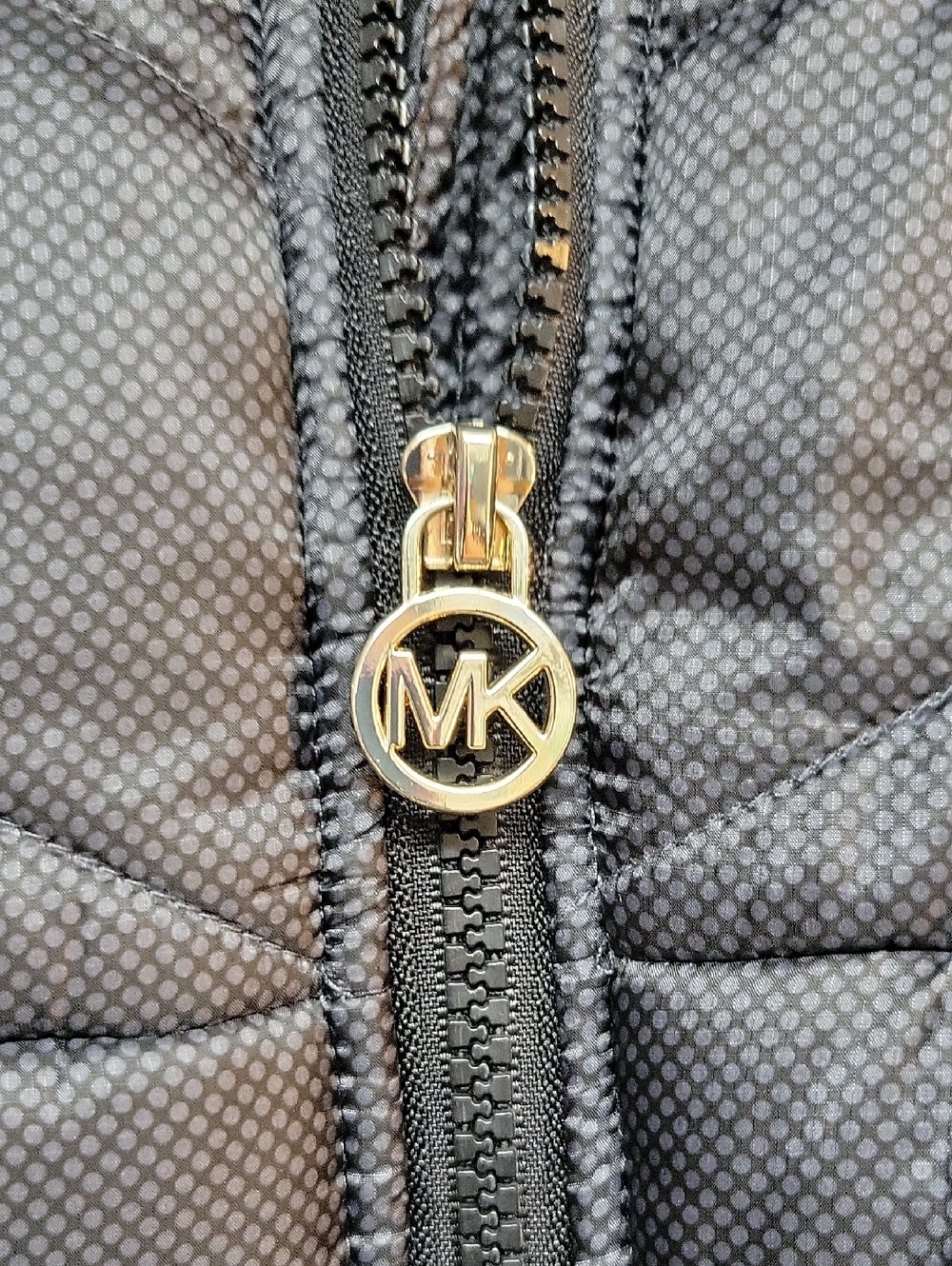 Michael Kors Black Winter Puffer Coat With Faux Fur Zip Off Hood Womens Size L - Picture 2 of 15